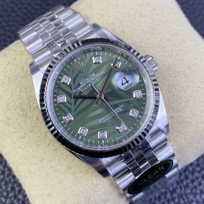 Datejust 36 m126234-0055 1:1 Super Clone, 36 mm, Green Dial