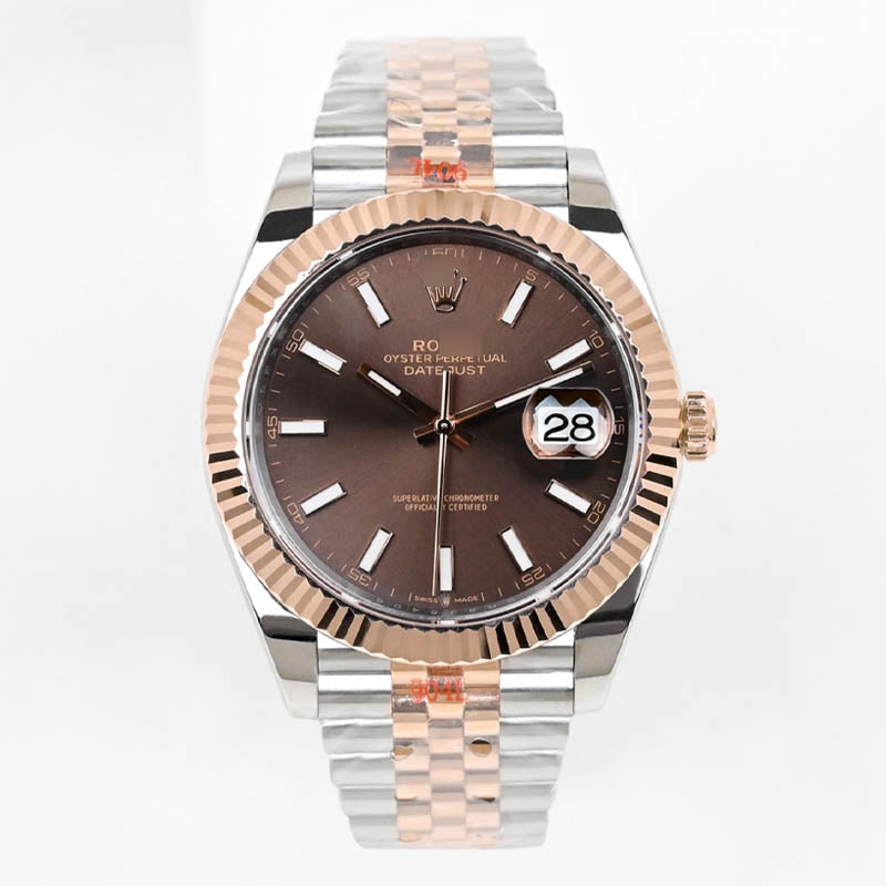 Datejust 41 m126331-0008 1:1 Super Clone, 41 mm, Chocolate Brown