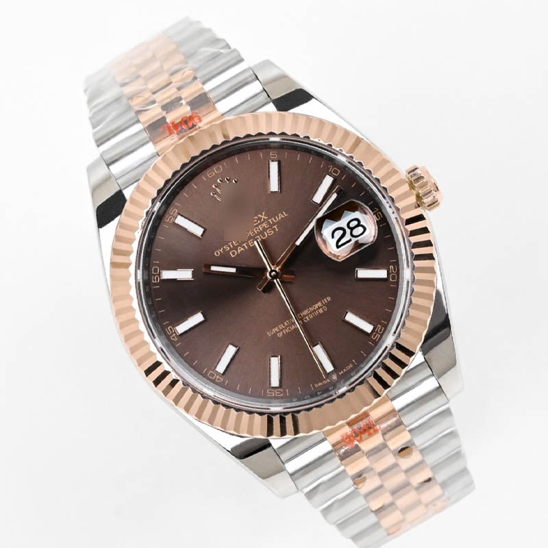 Datejust 41 m126331-0008 1:1 Super Clone, 41 mm, Chocolate Brown