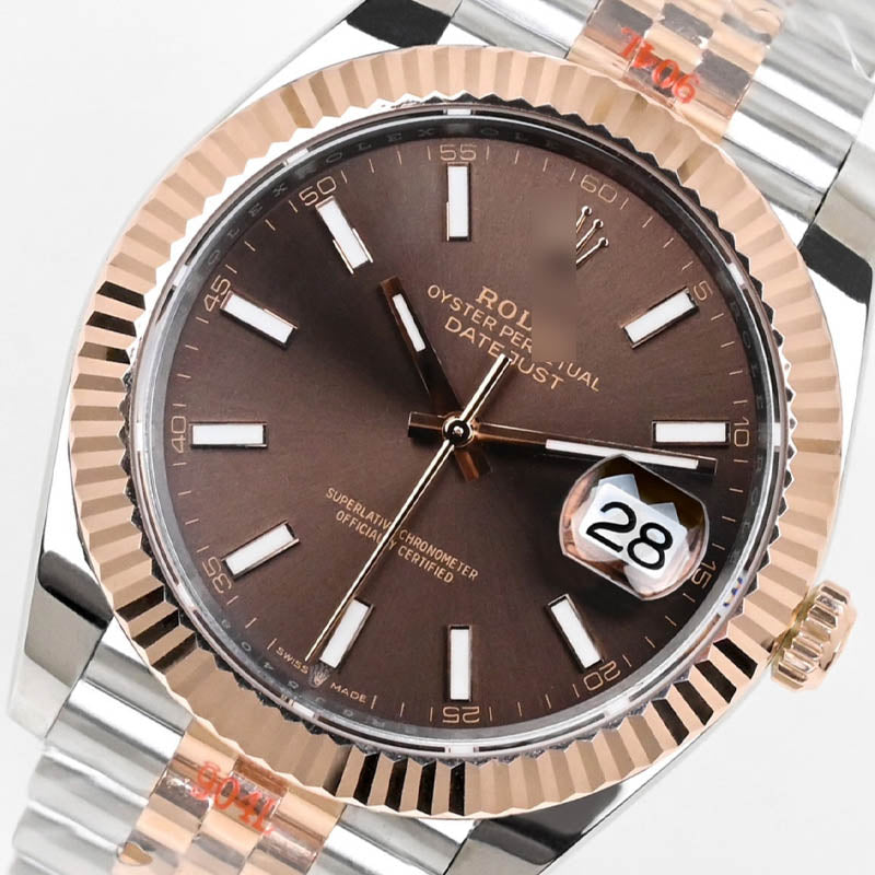 Datejust 41 m126331-0008 1:1 Super Clone, 41 mm, Chocolate Brown