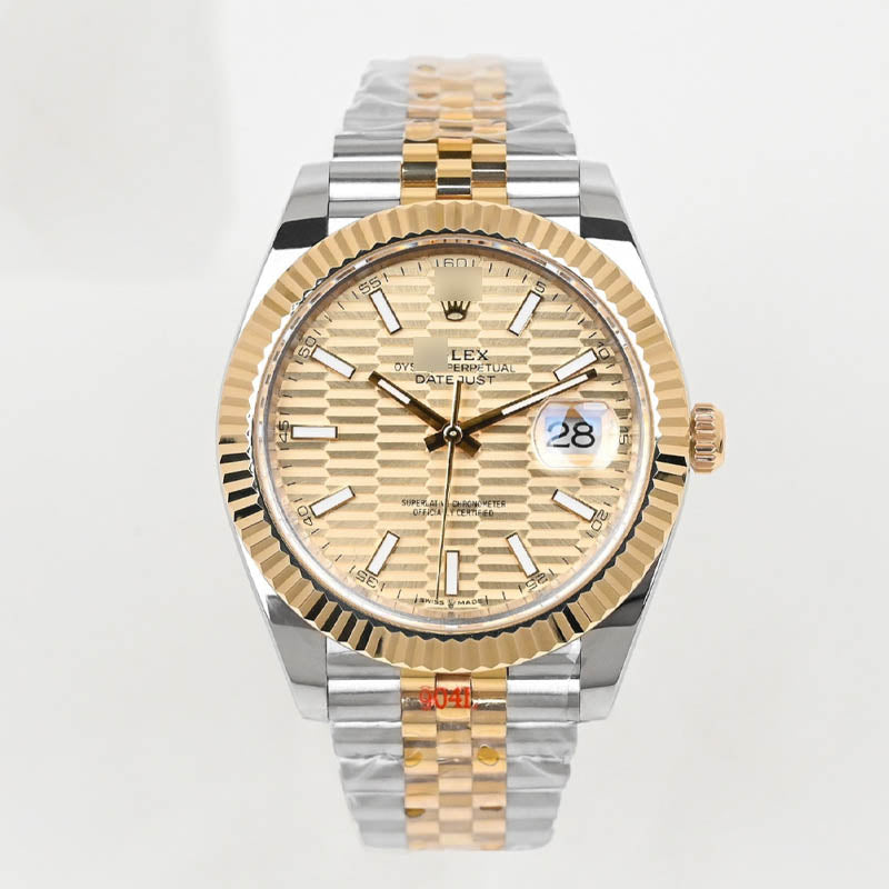 Datejust 41 m126333-0022 1:1 Super Clone, 41 mm, Champagne Fluted Motif Index Dial