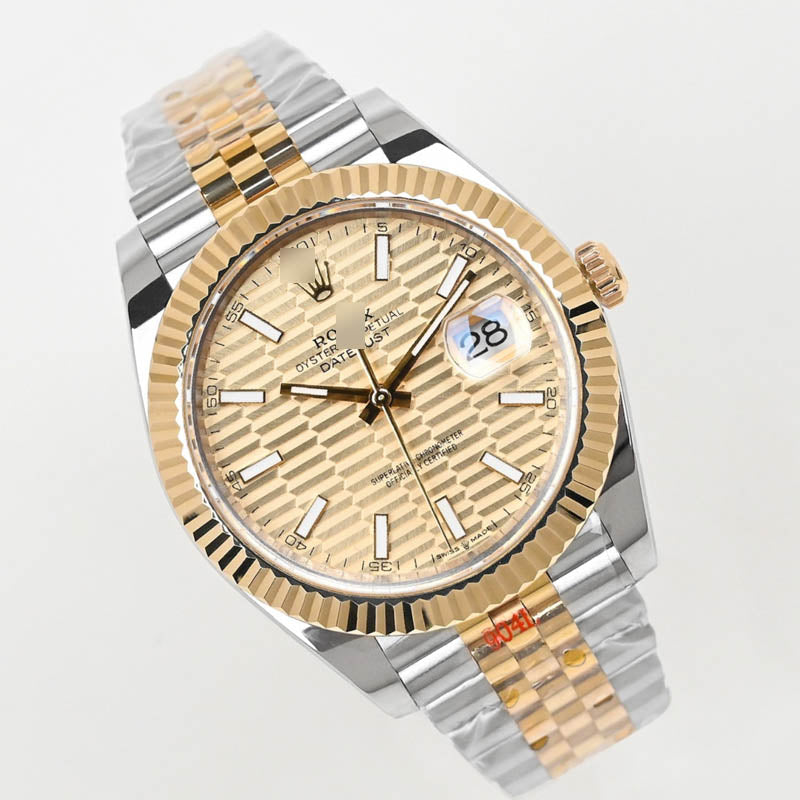 Datejust 41 m126333-0022 1:1 Super Clone, 41 mm, Champagne Fluted Motif Index Dial