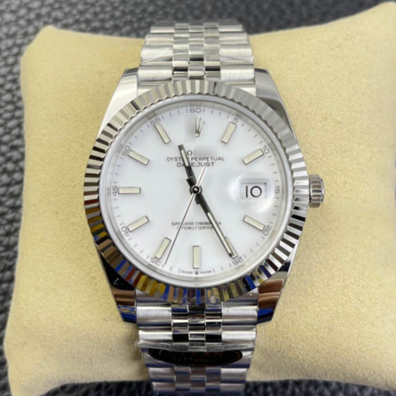 Datejust 41 m126334-0010 1:1 Super Clone, 41 mm, White Dial