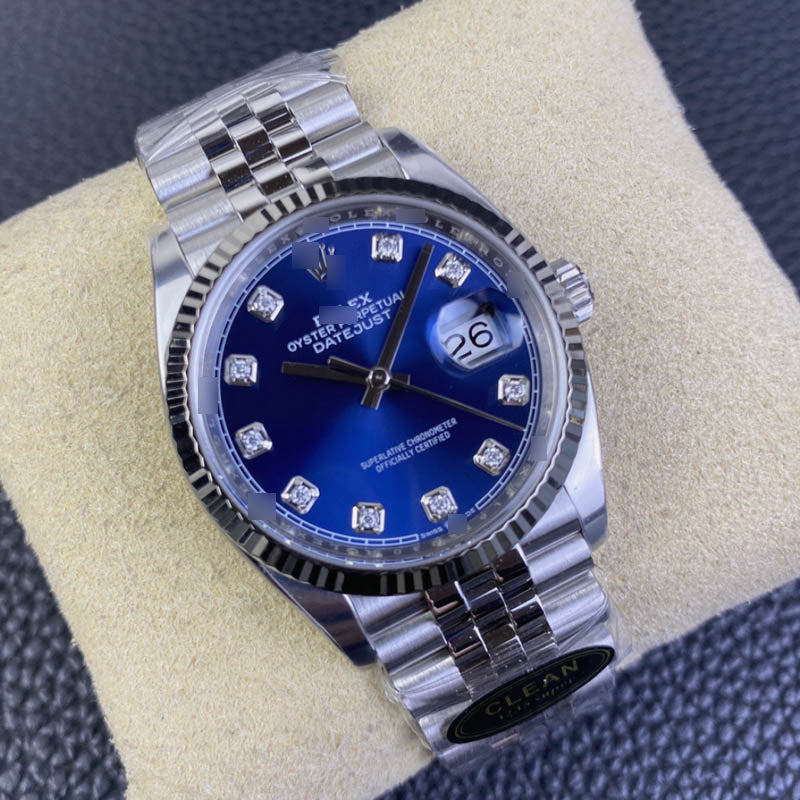 Datejust 41 m126334-0016 1:1 Super Clone, 41 mm, Bright blue set with diamonds Dial