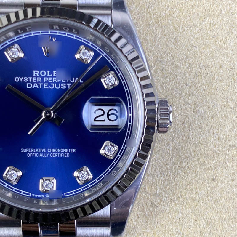 Datejust 41 m126334-0016 1:1 Super Clone, 41 mm, Bright blue set with diamonds Dial