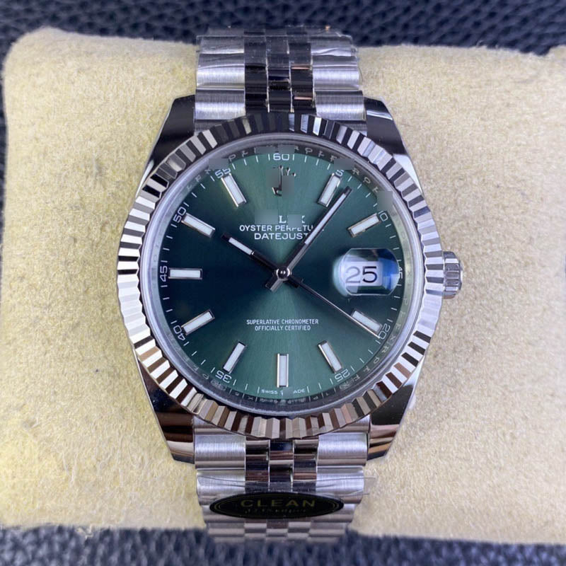 Datejust 41 m126334-0028 1:1 Super Clone, 41 mm, Mint Green Dial