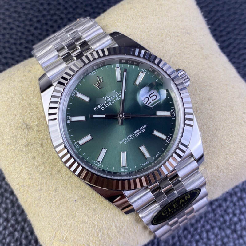 Datejust 41 m126334-0028 1:1 Super Clone, 41 mm, Mint Green Dial