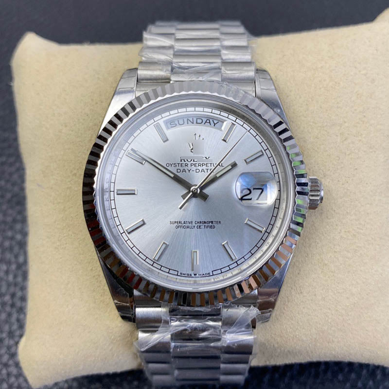 Day-Date m128239-0005 1:1 Super Clone, 36 mm, Silver Dial