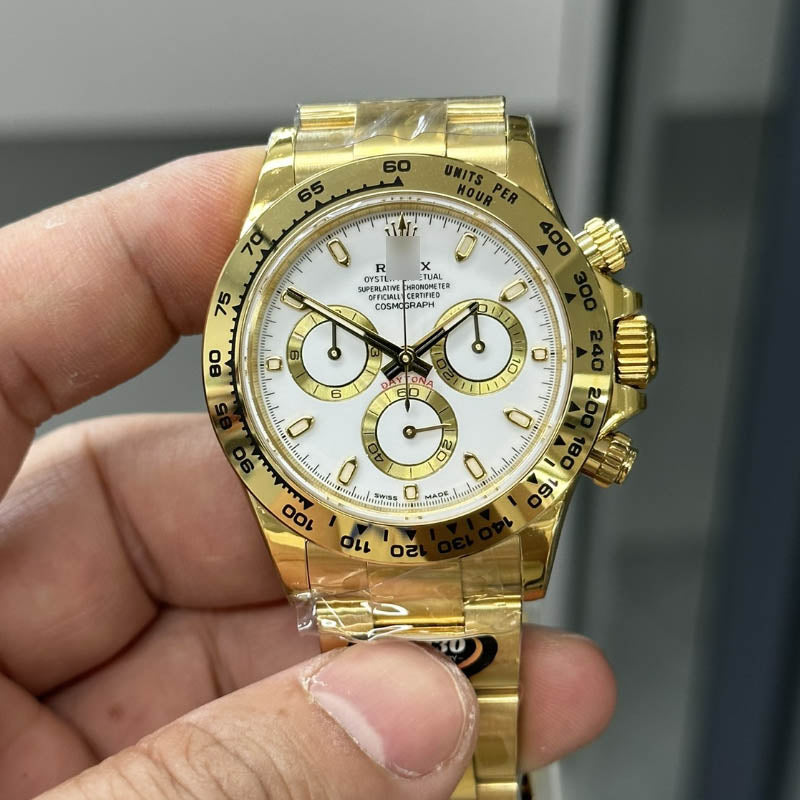 Daytona m126508-0001 1:1 Super Clone Oyster, 40 mm, Yellow Gold White Dial