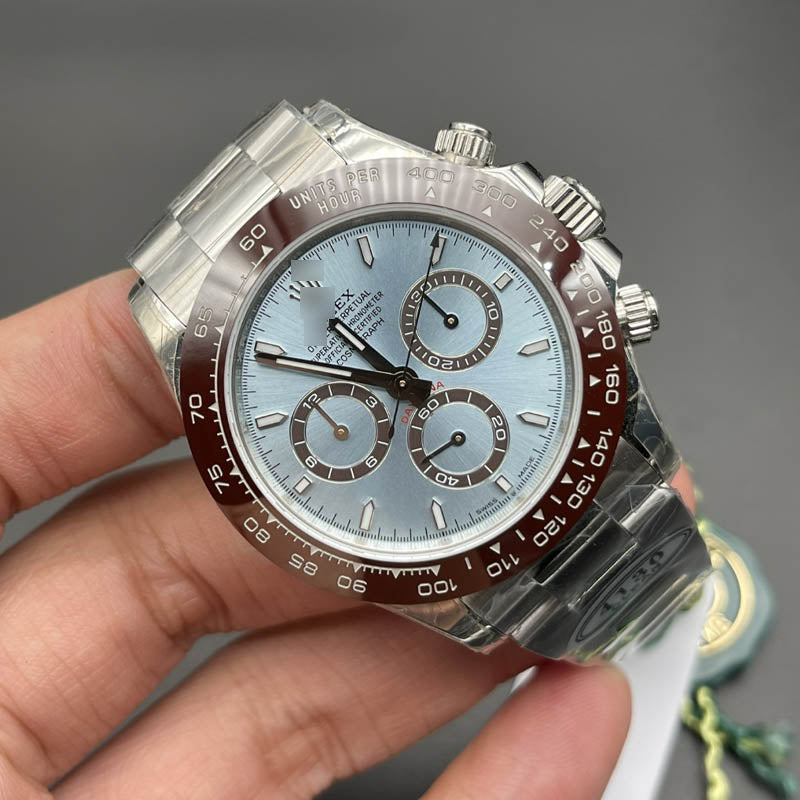 Daytona m126506 1:1 Super Clone Oyster, 40 mm, Ice Blue Baguette Dial