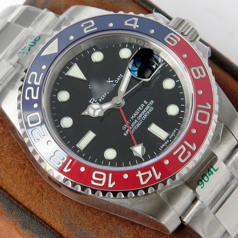 GMT Master II m126710blro-0002 1:1 Super Clone Oyster, 40 mm, Black Dial