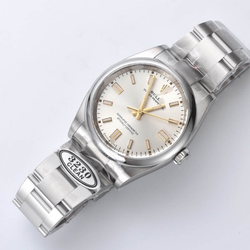 Oyster-Perpetual m126000 1:1 Super Clone , 36 mm, Silver Dial