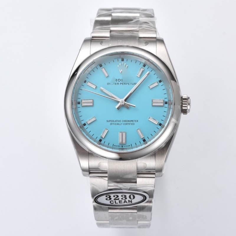 Oyster-Perpetual m126000 1:1 Super Clone , 36 mm, Turquoise blue Dial