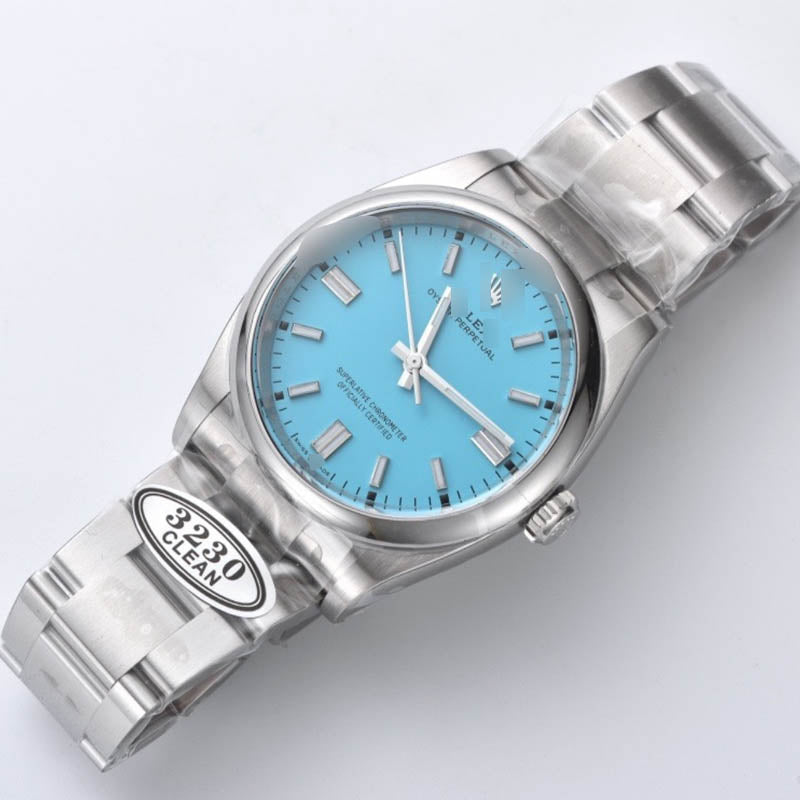 Oyster-Perpetual m126000 1:1 Super Clone , 36 mm, Turquoise blue Dial