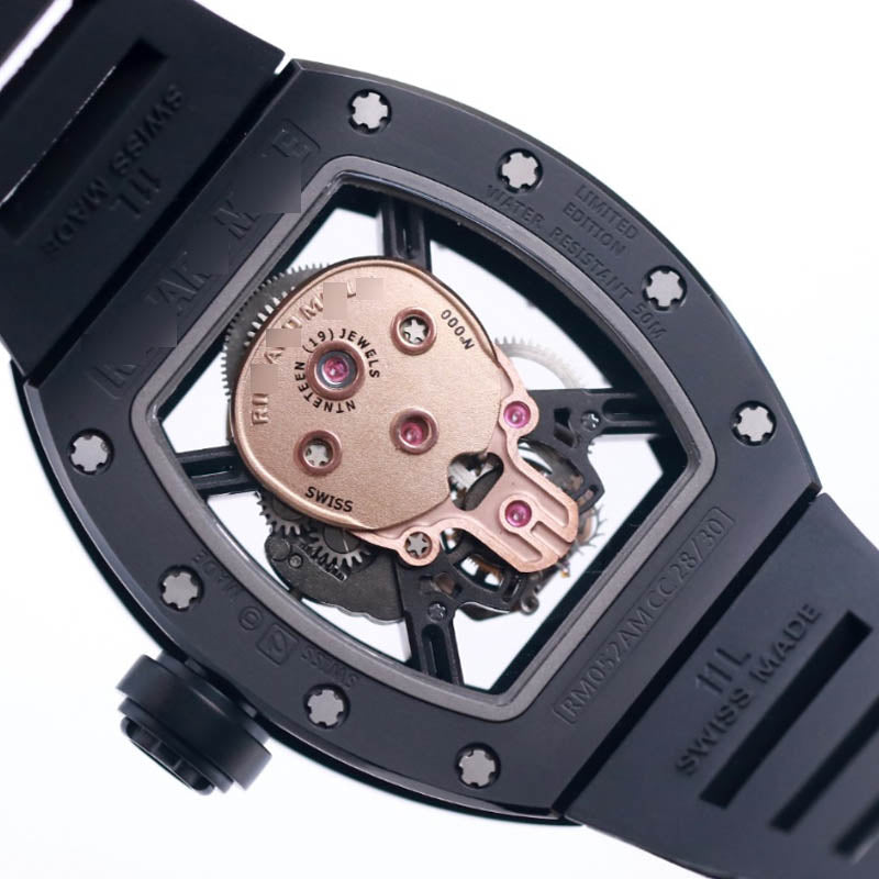 RM 052 1:1 Super Clone Tourbillon Skull Dial Black