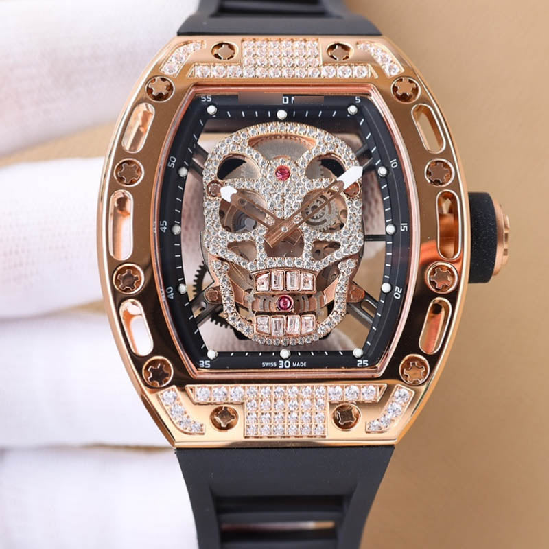 RM 052 1:1 Super Clone Tourbillon Skull Dial Bright Gold