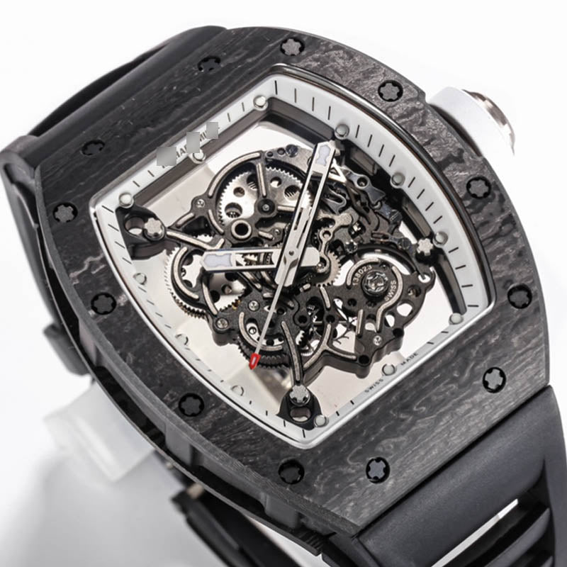 RM 055 1:1 Super Clone Carbon Fiber Black& White