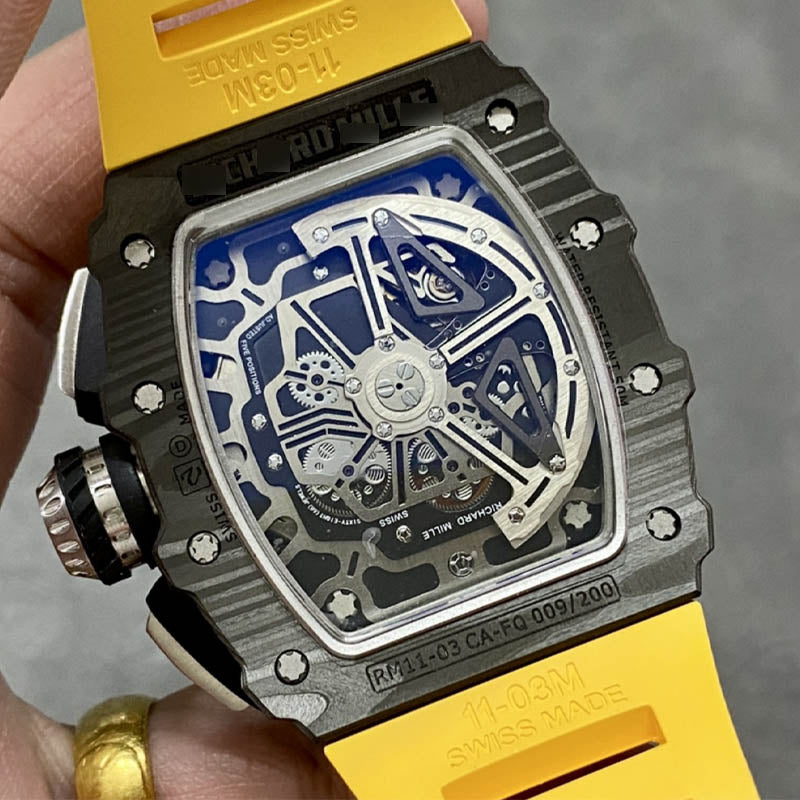 RM 11-03 1:1 Super Clone Carbon Fibre Yellow