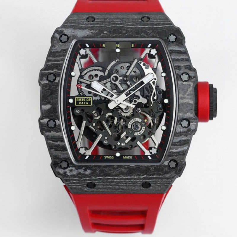 RM 35-02 1:1 Super Clone Carbon Fibre Black& Red