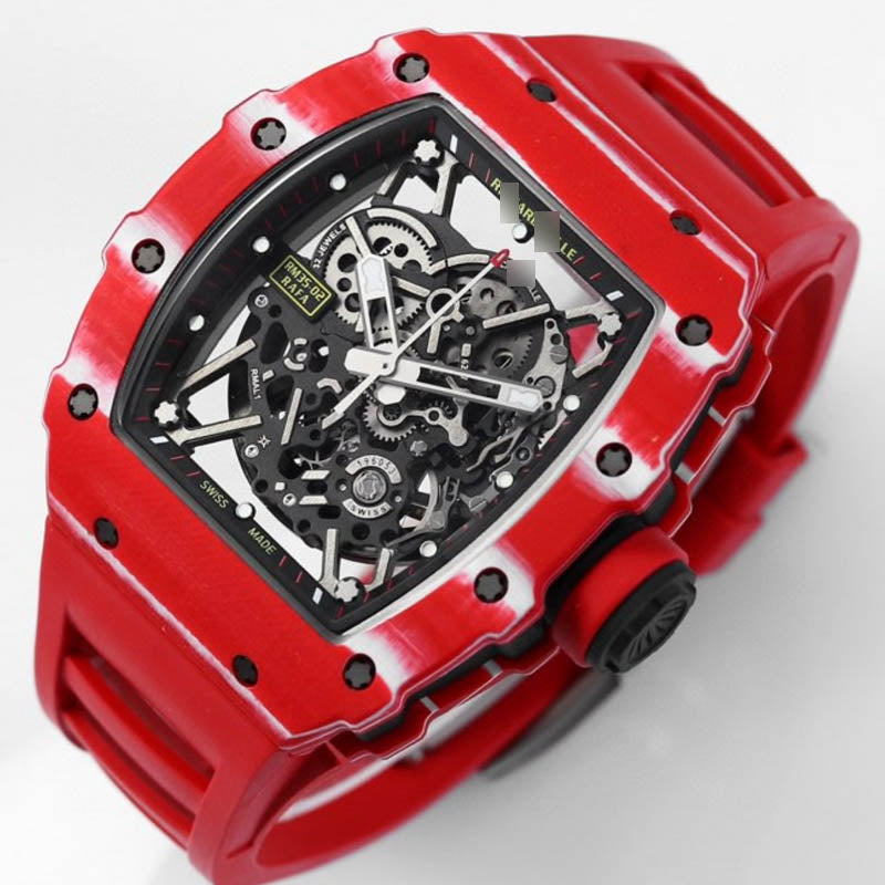 RM 35-02 1:1 Super Clone Carbon Fibre Red& White